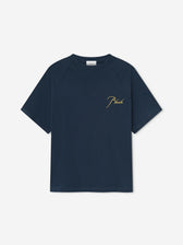 Rhude Hombre Barcelona Camiseta Cuello Redondo color Azul Marino sku 553-004540 01 - Foto 1
