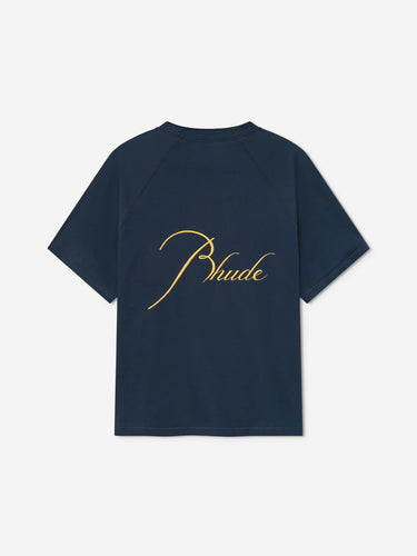 Rhude Hombre Barcelona Camiseta Cuello Redondo color Azul Marino sku 553-004540 01 - Foto 3