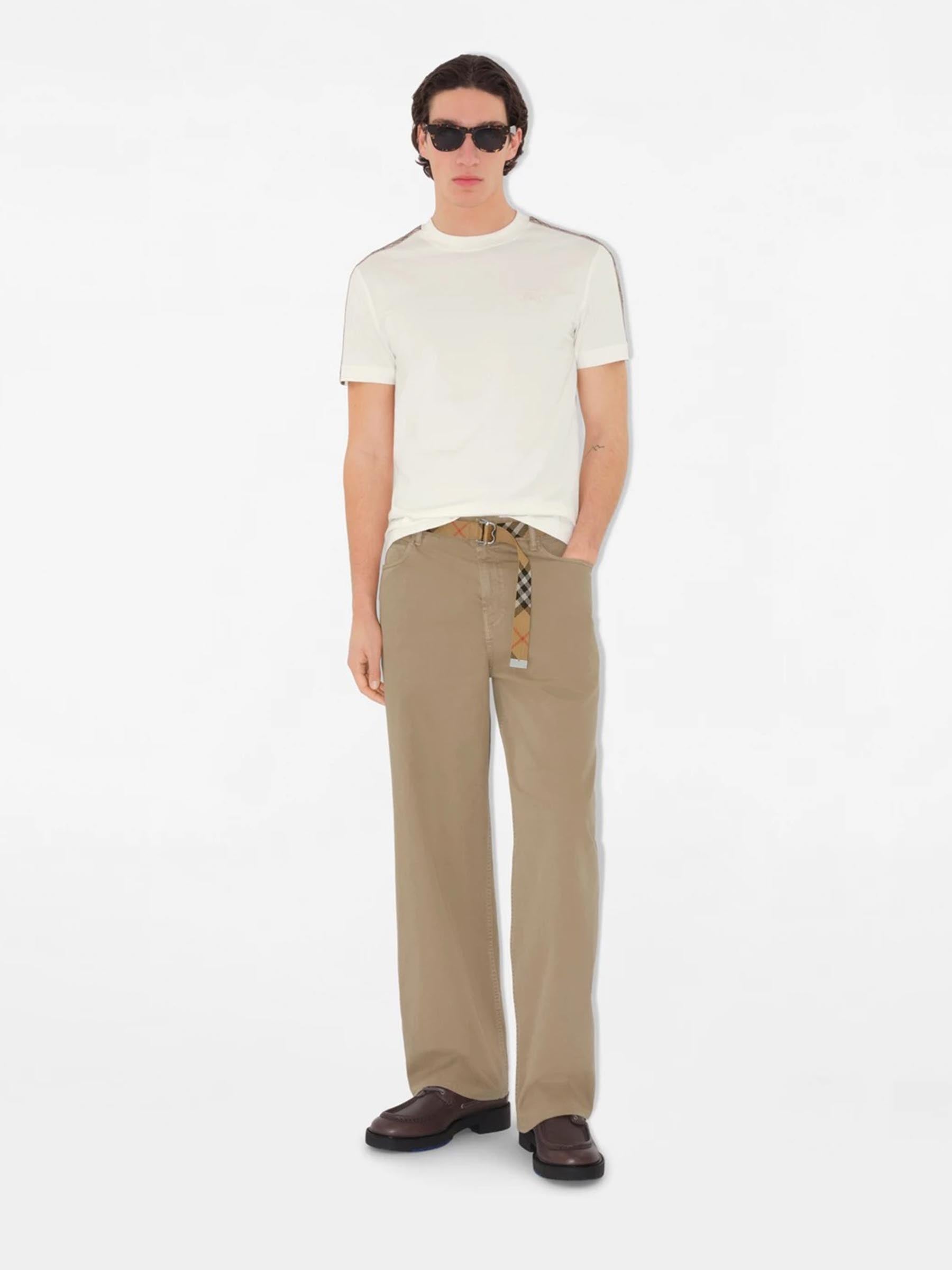 Burberry Hombre Barcelona Camiseta Check Algodón color Blanco sku 553-004548 01 - Foto 2