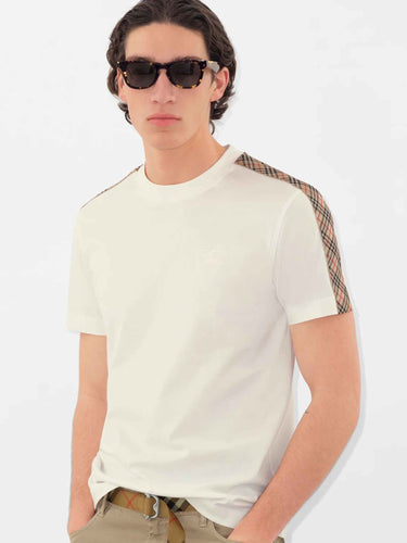 Burberry Hombre Barcelona Camiseta Check Algodón color Blanco sku 553-004548 01 - Foto 4