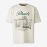 Rhude Hombre Barcelona Camiseta Gráfica Algodón color Blanco sku 553-004564 01 - Foto 1