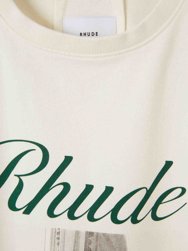 Rhude Hombre Barcelona Camiseta Gráfica Algodón color Blanco sku 553-004564 01 - Foto 3