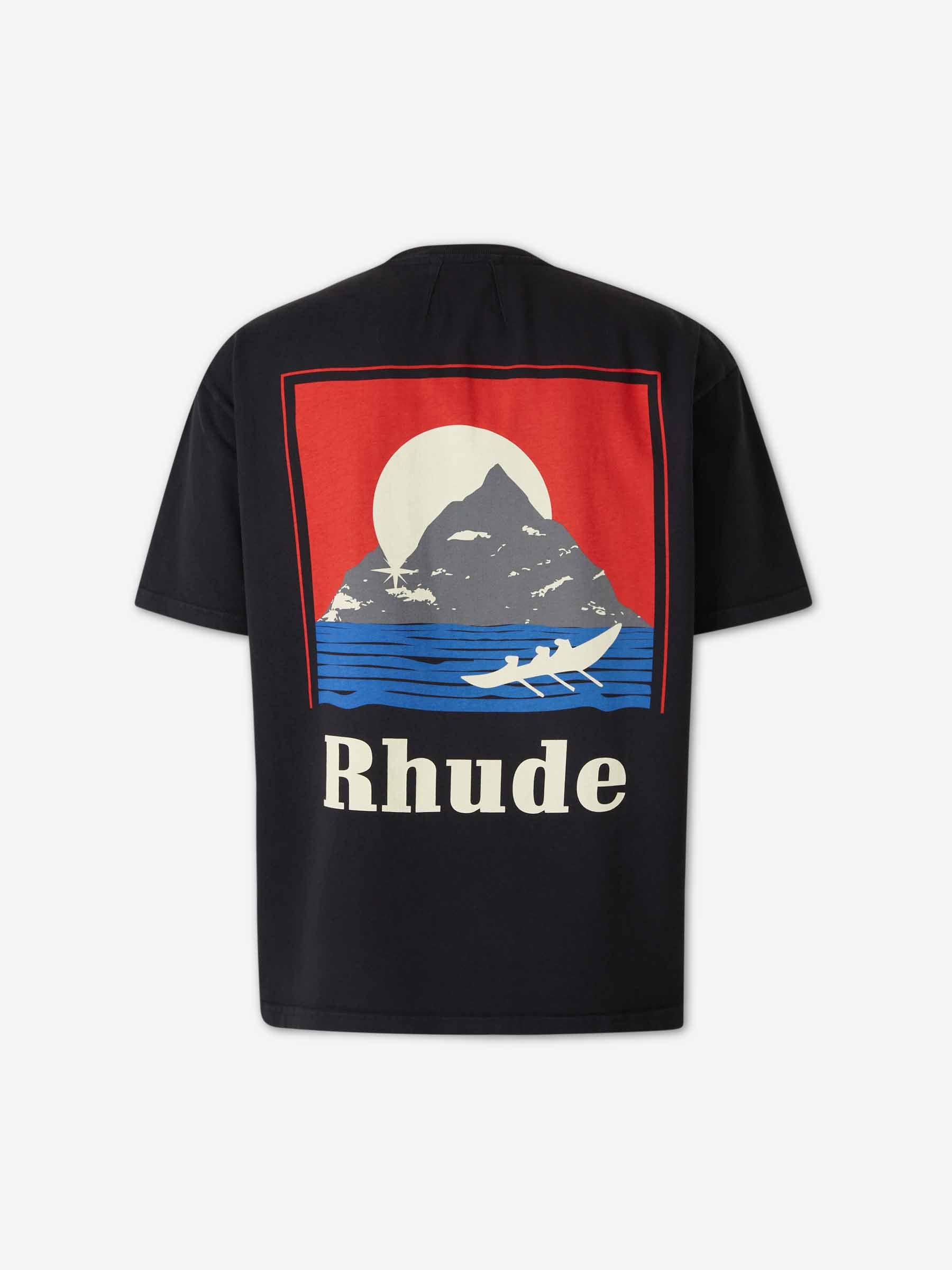 Rhude Hombre Barcelona Camiseta Cuello Redondo color Negro sku 553-004567 02 - Foto 2