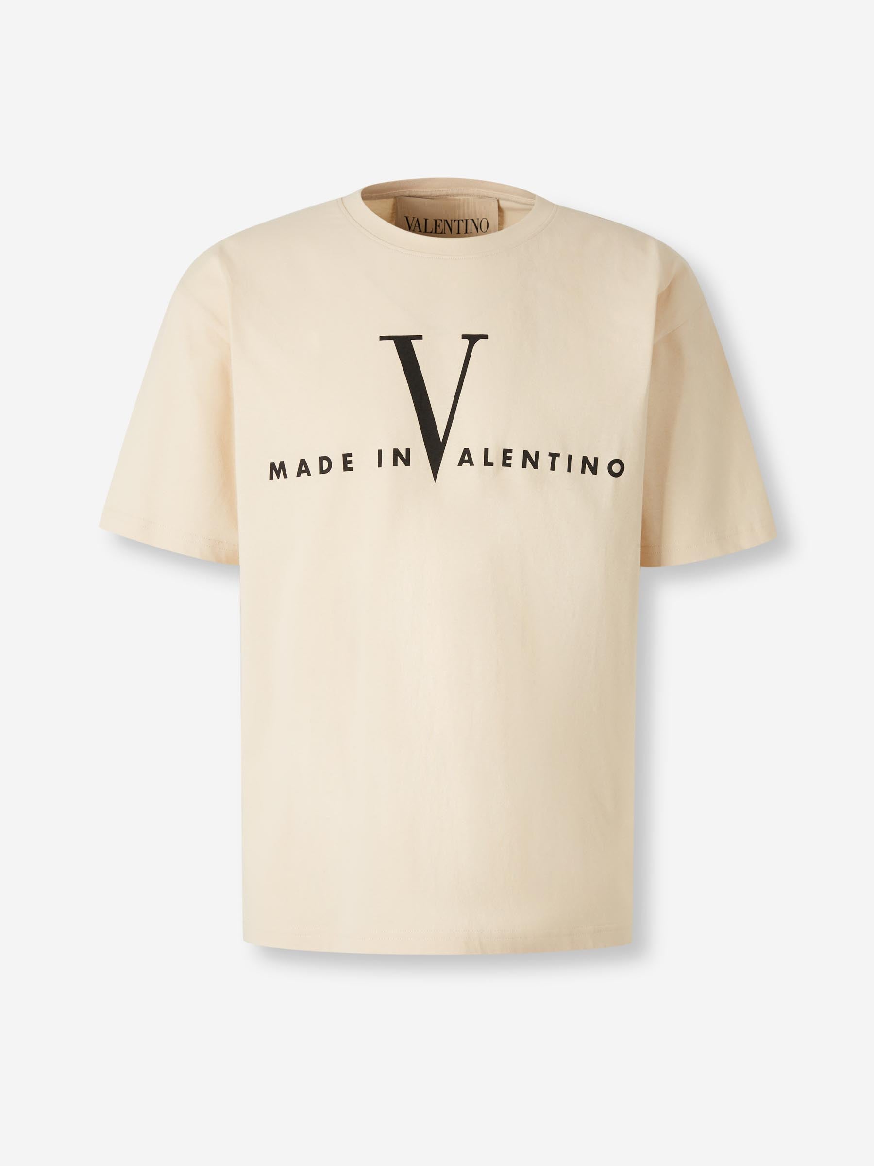 Valentino Hombre Barcelona Camiseta Cuello Redondo color Crema sku 553-004568 02 - Foto 1