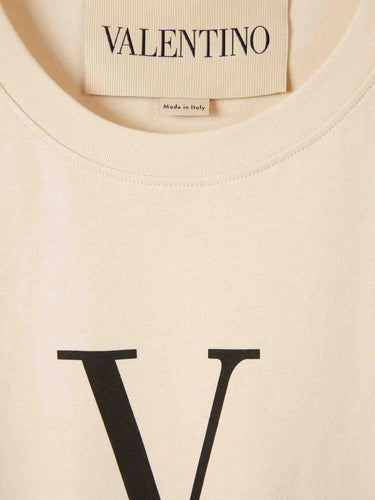 Valentino Hombre Barcelona Camiseta Cuello Redondo color Crema sku 553-004568 02 - Foto 3