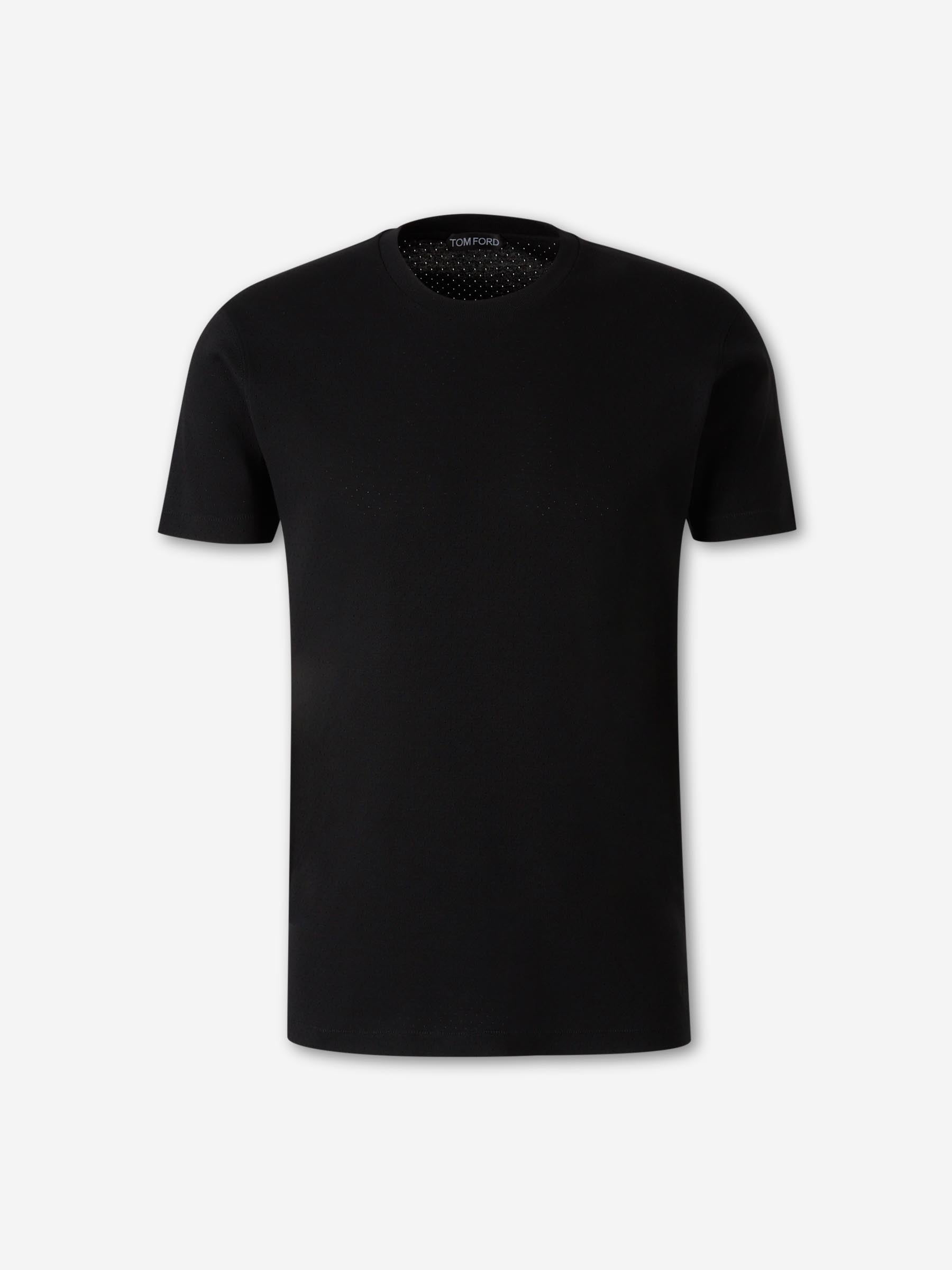 Tom Ford Hombre Barcelona Camiseta Cuello Redondo color Negro sku 553-004584 02 - Foto 1