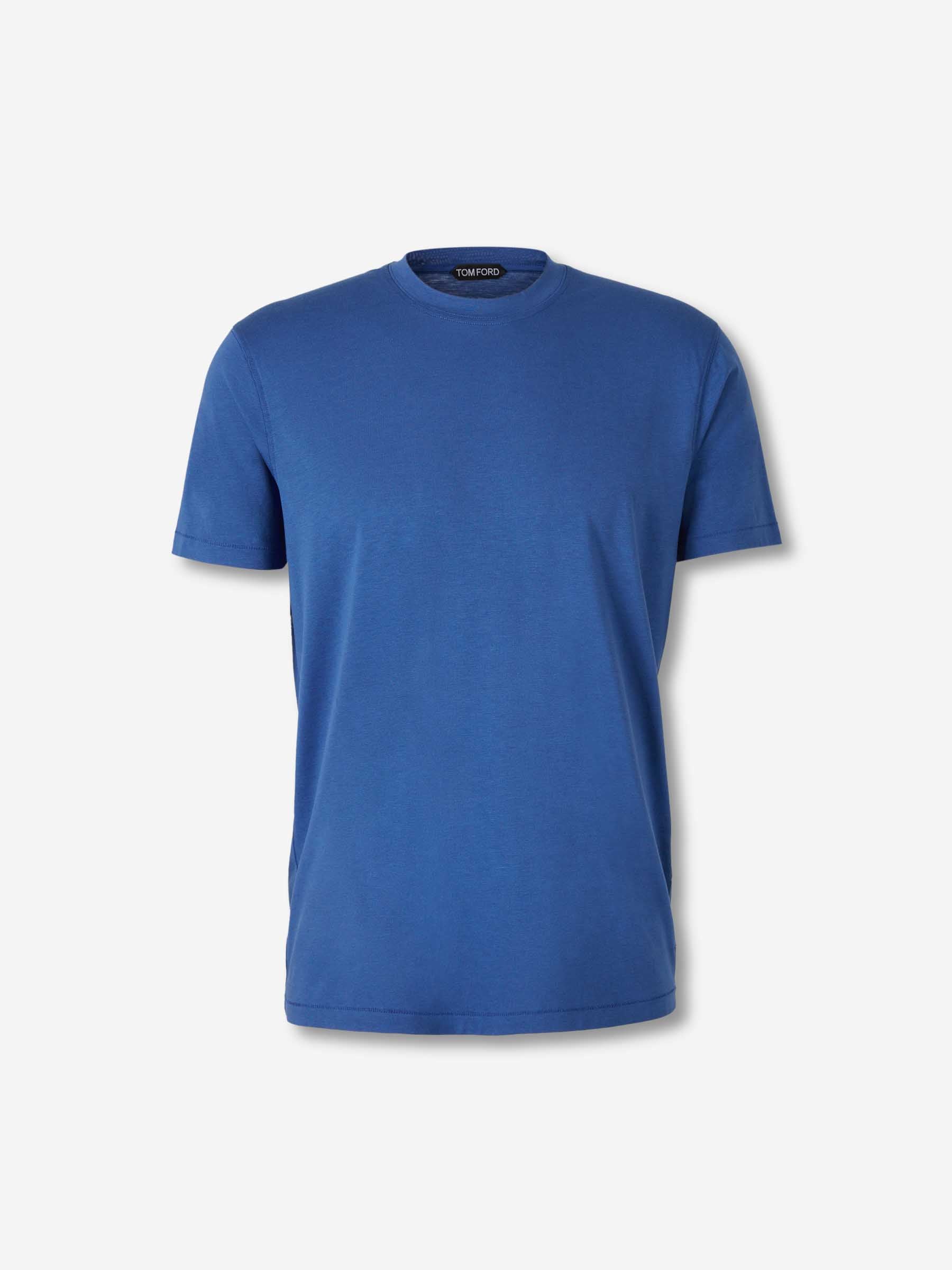 Tom Ford Hombre Barcelona Camiseta Lisa color Azul Denim Oscuro sku 553-004585 04 - Foto 1