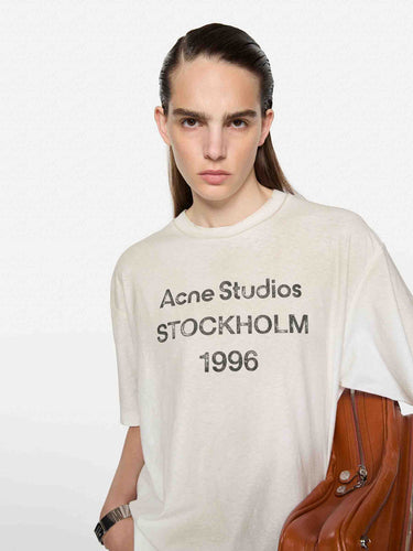 Acne Studios Hombre Barcelona Camiseta Cuello Redondo color Blanco sku 553-004589 01 - Foto 4