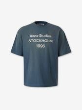 Acne Studios Hombre Barcelona Camiseta Cuello Redondo color Azul Índigo sku 553-004589 02 - Foto 1