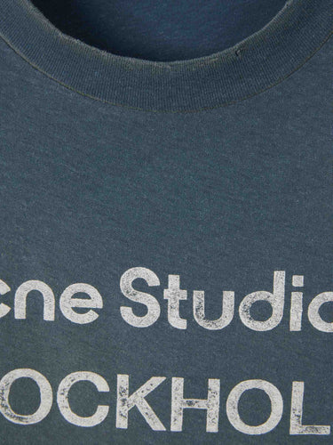Acne Studios Hombre Barcelona Camiseta Cuello Redondo color Azul Índigo sku 553-004589 02 - Foto 2