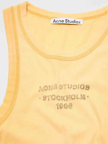 Acne Studios Hombre Barcelona Top Tirantes Logo color Amarillo sku 553-004593 01 - Foto 4