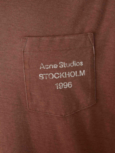 Acne Studios Hombre Barcelona Camiseta Cuello Redondo color Marrón sku 553-004594 01 - Foto 4