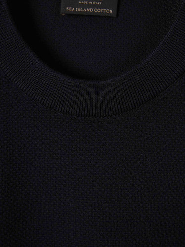 Brioni Hombre Barcelona Camiseta Cuello Redondo color Azul Noche sku 553-004599 02 - Foto 3
