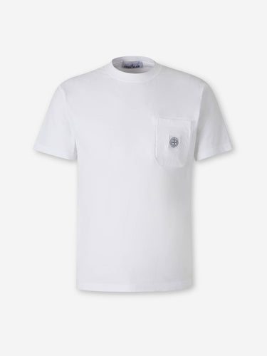 Stone Island Hombre Barcelona Camiseta Cuello Redondo color Blanco sku 553-004606 01 - Foto 1