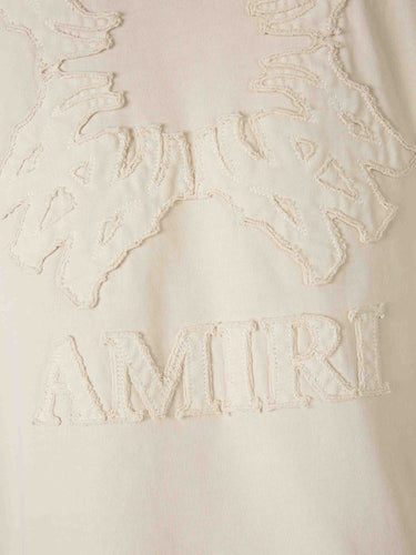 Amiri Hombre Barcelona Camiseta Cuello Redondo color Crema sku 553-004610 01 - Foto 5