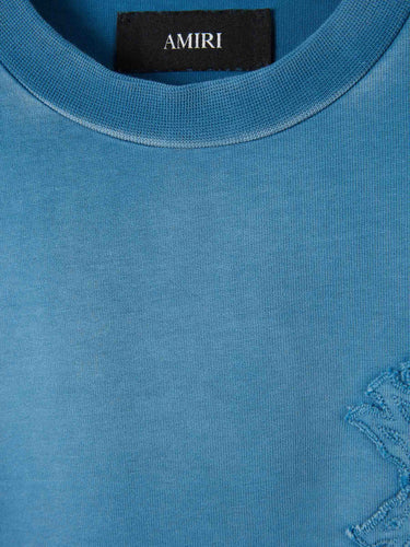Amiri Hombre Barcelona Camiseta Cuello Redondo color Azul Real sku 553-004610 02 - Foto 3