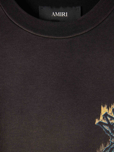 Amiri Hombre Barcelona Camiseta Cuello Redondo color Negro sku 553-004612 01 - Foto 3