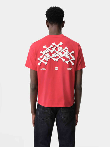 Amiri Hombre Barcelona Camiseta Cuello Redondo color Rojo sku 553-004615 01 - Foto 3