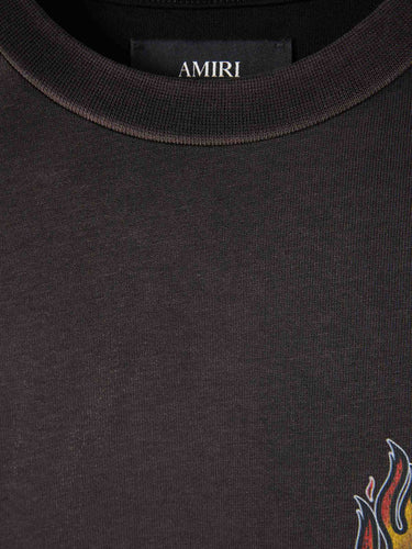 Amiri Hombre Barcelona Camiseta Cuello Redondo color Negro sku 553-004617 01 - Foto 3