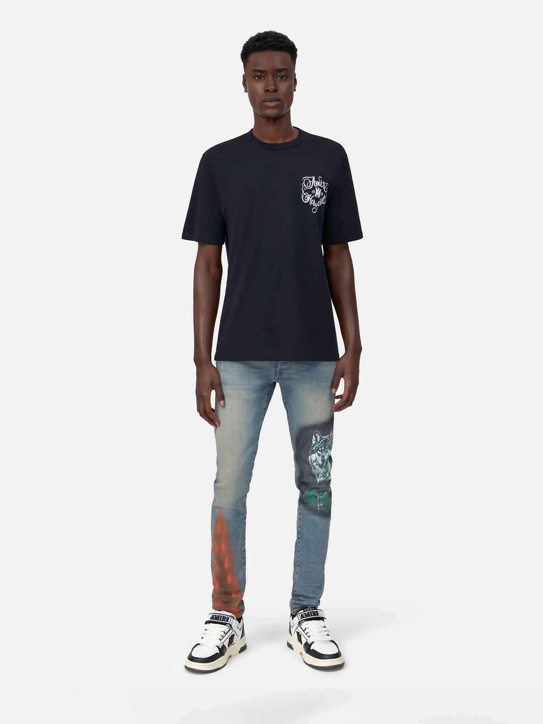 Amiri Hombre Barcelona Camiseta Cuello Redondo color Negro sku 553-004620 01 - Foto 2