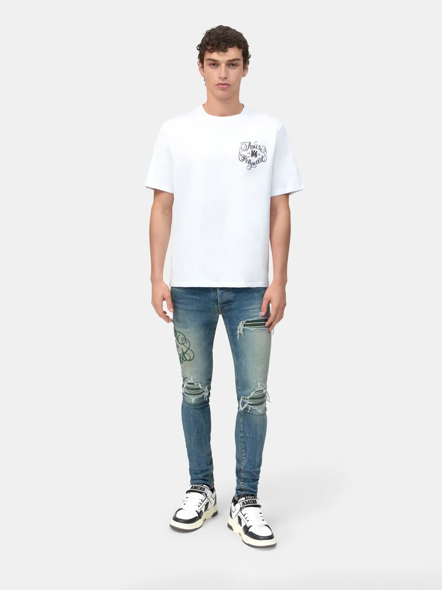 Amiri Hombre Barcelona Camiseta Cuello Redondo color Blanco sku 553-004620 02 - Foto 2