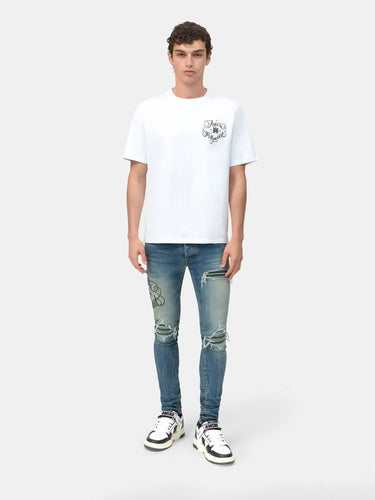 Amiri Hombre Barcelona Camiseta Cuello Redondo color Blanco sku 553-004620 02 - Foto 2
