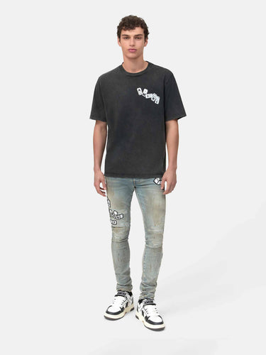 Amiri Hombre Barcelona Camiseta de algodón color Negro sku 553-004621 01 - Foto 2