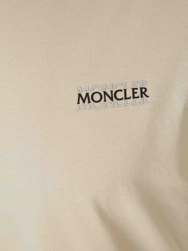 Moncler Hombre Barcelona Camiseta Cuello Redondo color Beige sku 553-004629 01 - Foto 4