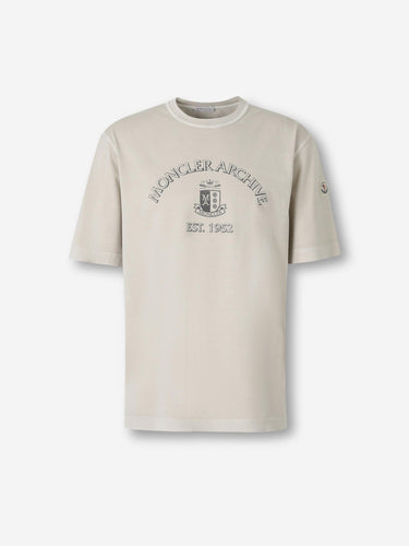 Moncler Hombre Barcelona Camiseta Cuello Redondo color Crema sku 553-004631 01 - Foto 1
