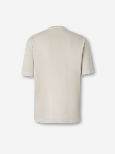 Moncler Hombre Barcelona Camiseta Cuello Redondo color Crema sku 553-004631 01 - Foto 2