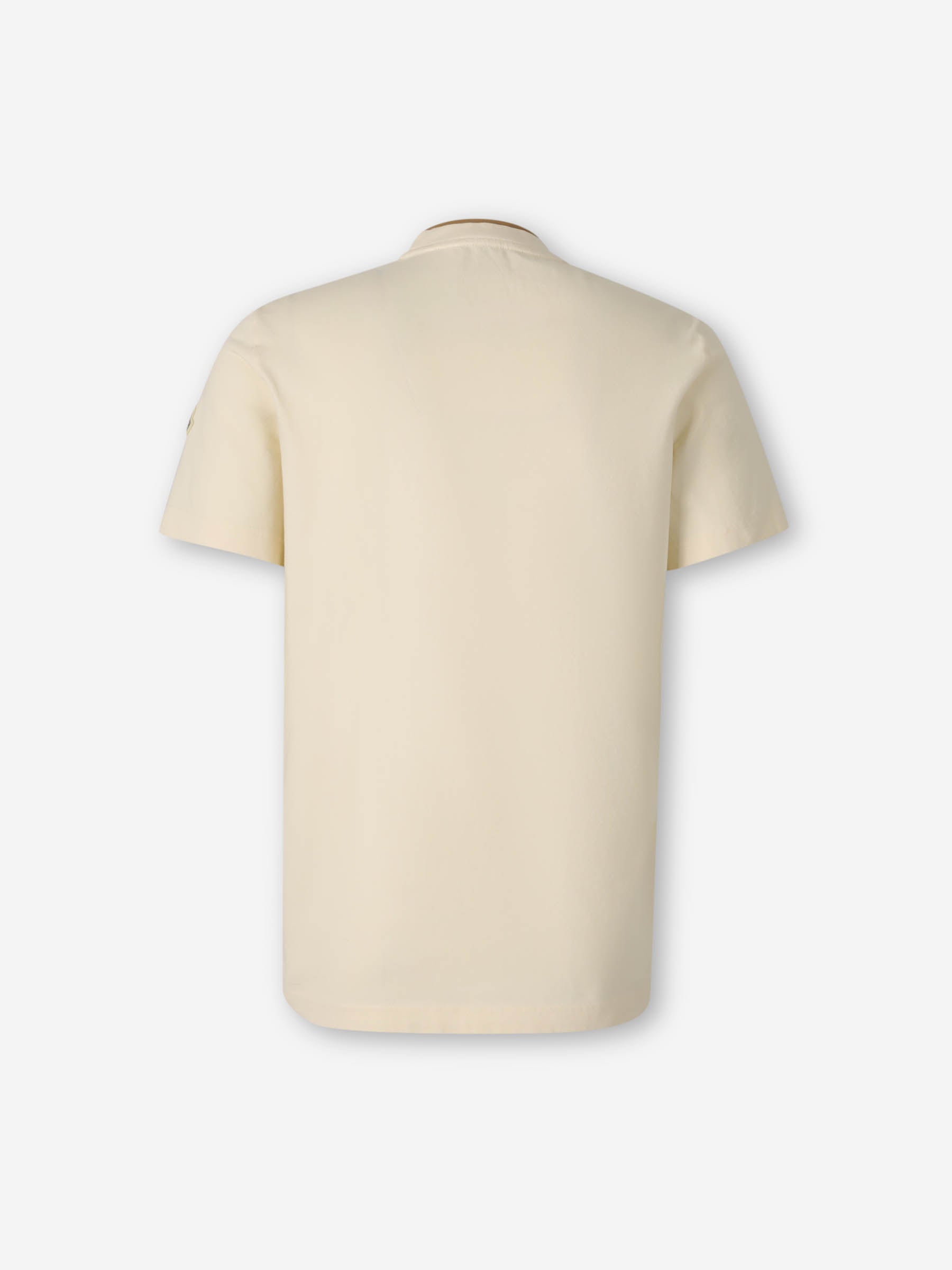 Moncler Hombre Barcelona Camiseta Cuello Redondo color Marfil sku 553-004632 01 - Foto 2