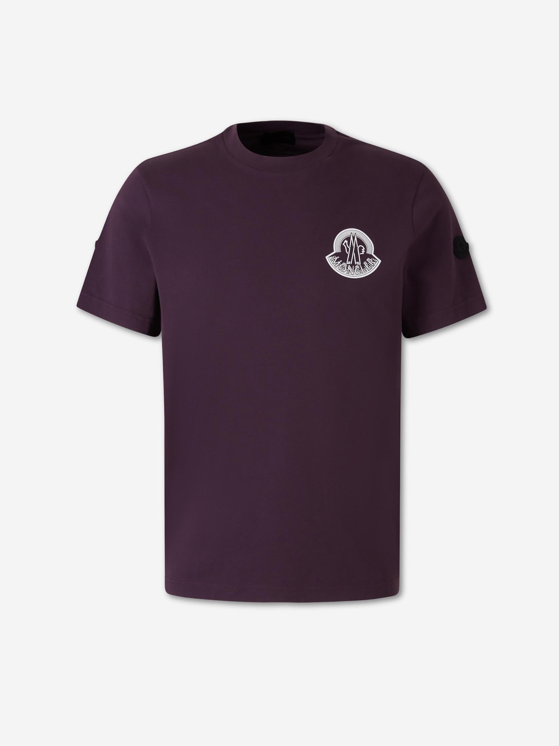 Moncler Hombre Barcelona Camiseta Cuello Redondo color Violeta sku 553-004633 01 - Foto 1