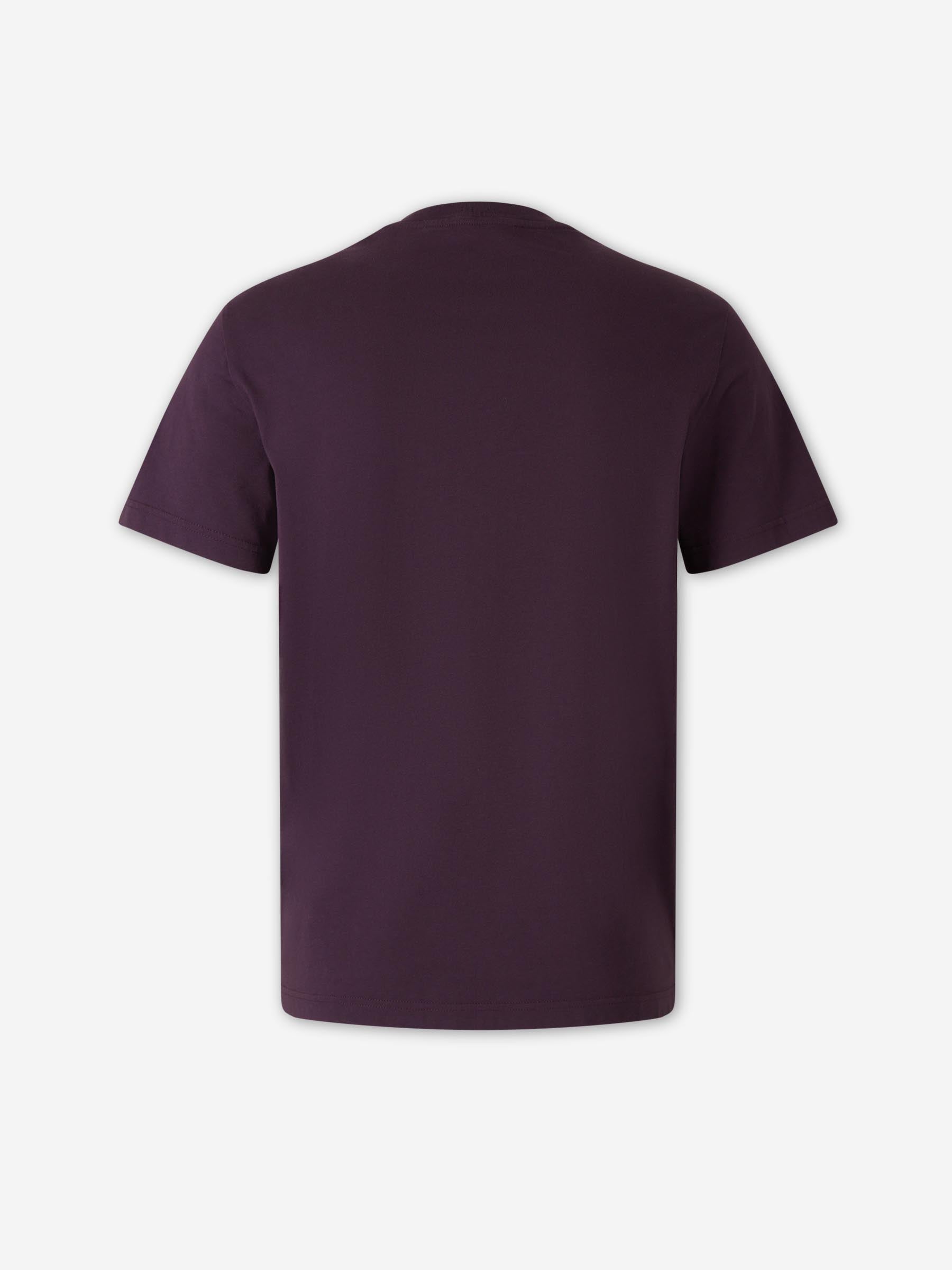 Moncler Hombre Barcelona Camiseta Cuello Redondo color Violeta sku 553-004633 01 - Foto 2