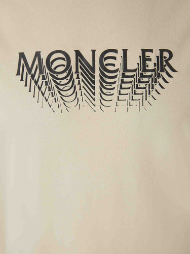 Moncler Hombre Barcelona Camiseta Cuello Redondo color Beige sku 553-004634 01 - Foto 4
