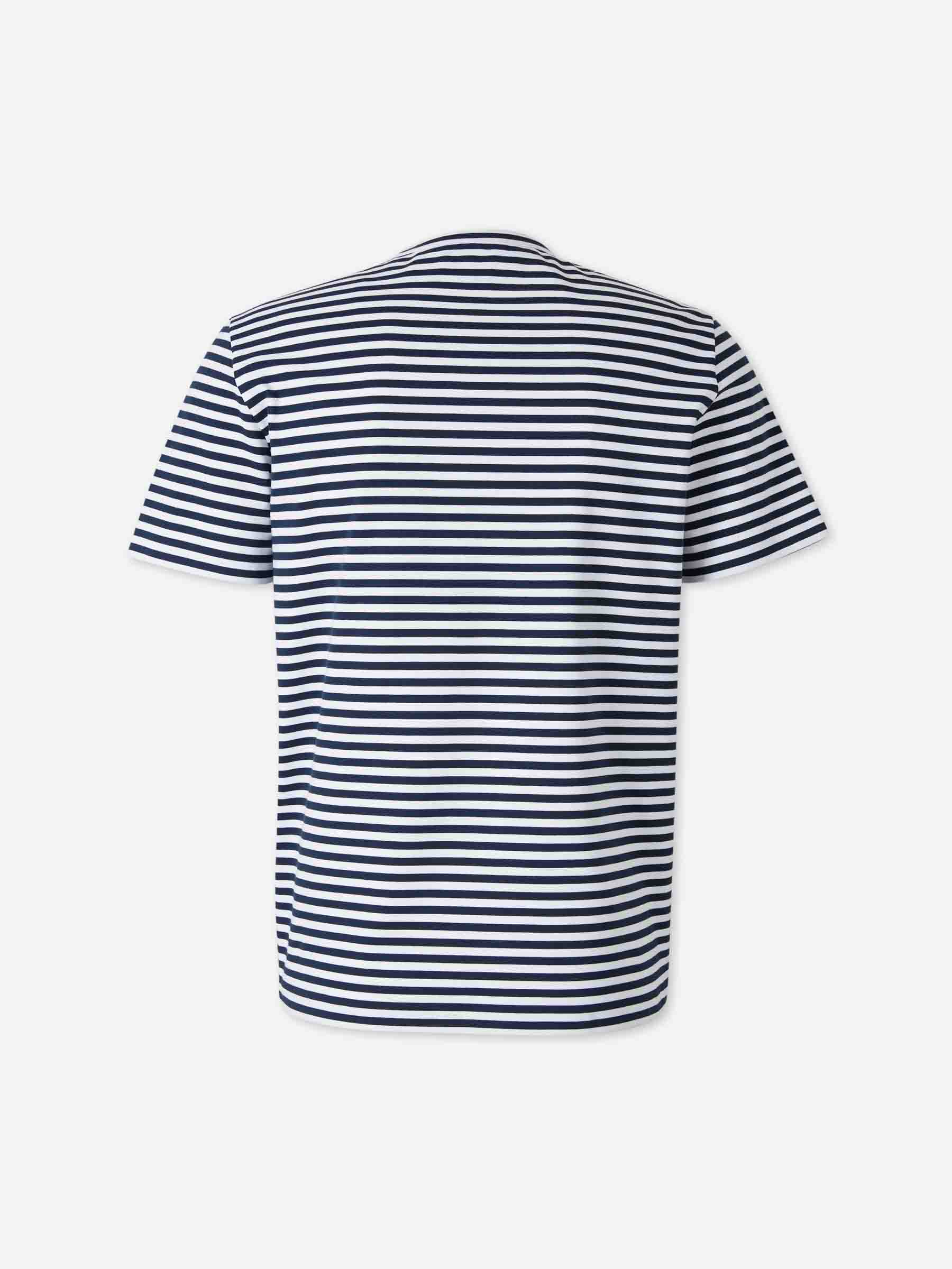 Moncler Hombre Barcelona Camiseta Algodón Rayas color Azul Marino sku 553-004635 01 - Foto 2