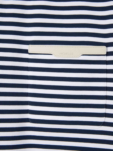 Moncler Hombre Barcelona Camiseta Algodón Rayas color Azul Marino sku 553-004635 01 - Foto 4