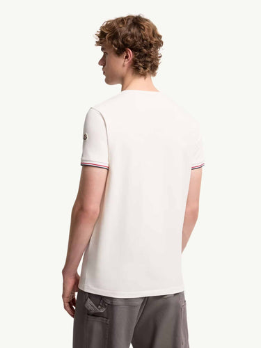 Moncler Hombre Barcelona Camiseta Cuello Redondo color Blanco sku 553-004637 01 - Foto 3