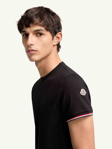 Moncler Hombre Barcelona Camiseta Cuello Redondo color Negro sku 553-004637 02 - Foto 4