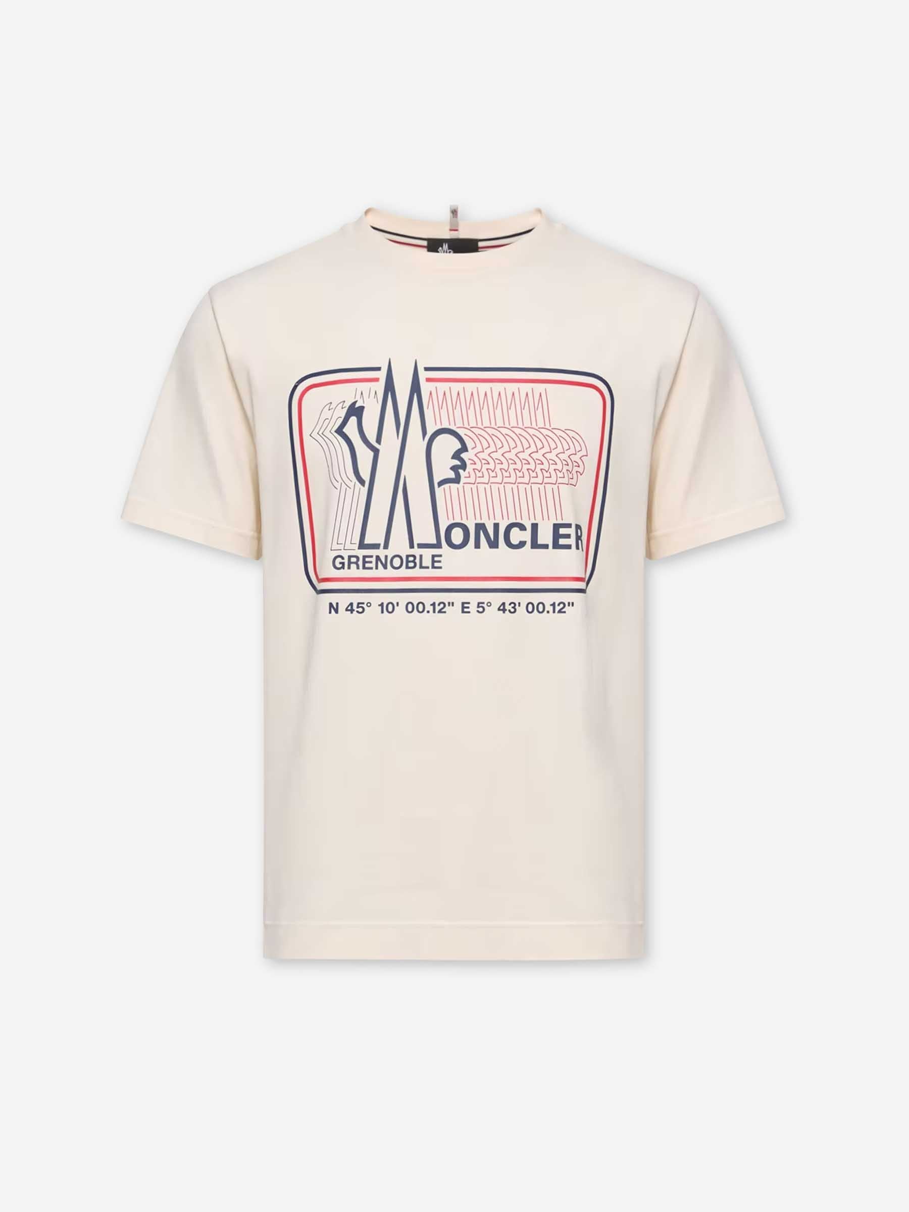 Moncler Grenoble Hombre Barcelona Camiseta de Manga Corta color Marfil sku 553-004642 01 - Foto 1