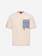 Moncler Grenoble Hombre Barcelona Camiseta con bolsillo de tejido vaquero color Beige sku 553-004644 01 - Foto 1