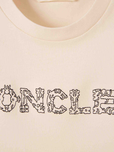 Moncler Hombre Barcelona Camiseta Cuello Redondo color Crema sku 553-004646 01 - Foto 3