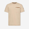 Moncler Hombre Barcelona Camiseta de algodón con ribete de piel color Beige sku 553-004648 01 - Foto 1