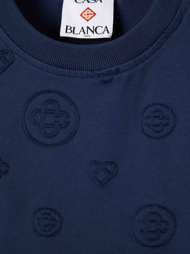 Casablanca Hombre Barcelona Camiseta Cuello Redondo color Azul Noche sku 553-004651 01 - Foto 3