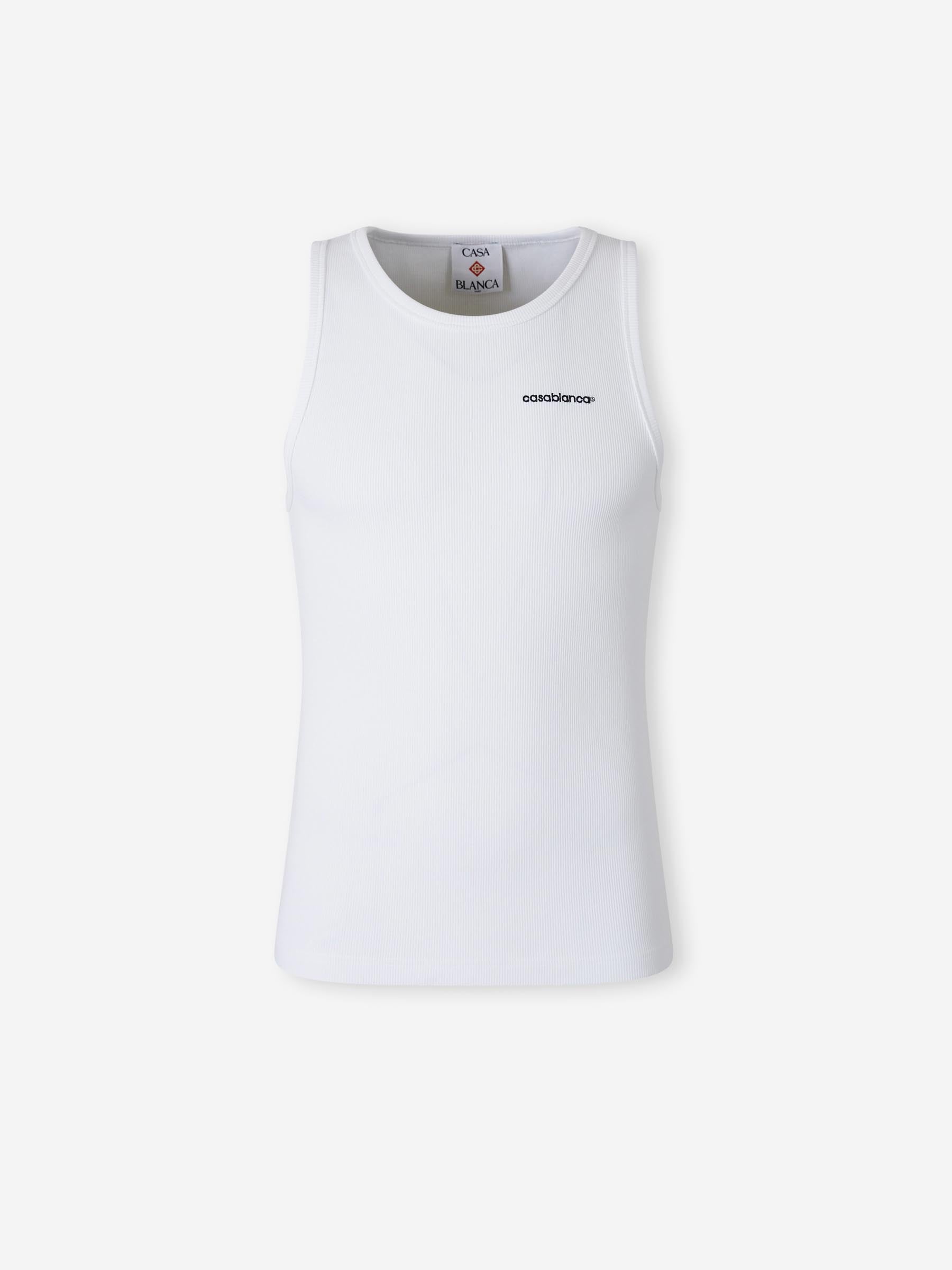 Casablanca Hombre Barcelona Camiseta Tirantes Canalé color Blanco sku 553-004659 01 - Foto 1