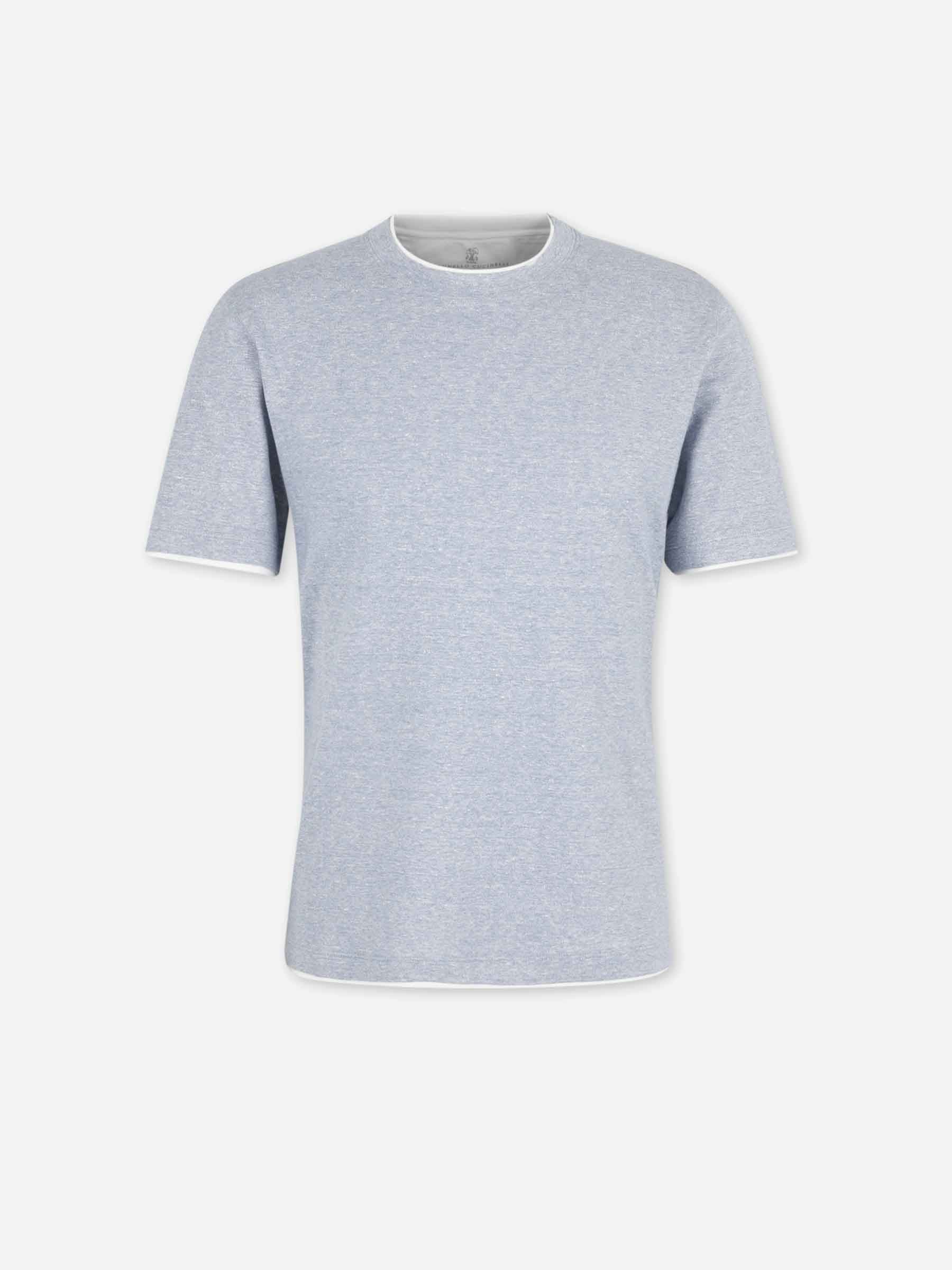 Brunello Cucinelli Hombre Barcelona Camiseta Cuello Redondo color Azul sku 553-004661 01 - Foto 1