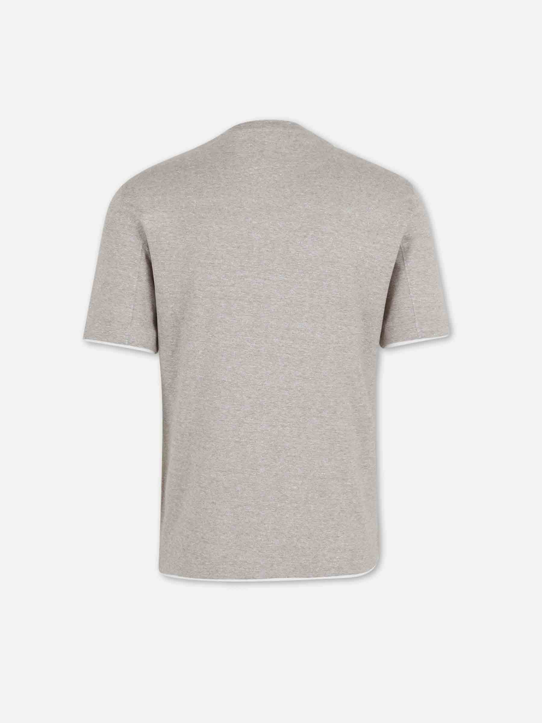 Brunello Cucinelli Hombre Barcelona Camiseta Cuello Redondo color Taupe sku 553-004661 02 - Foto 2