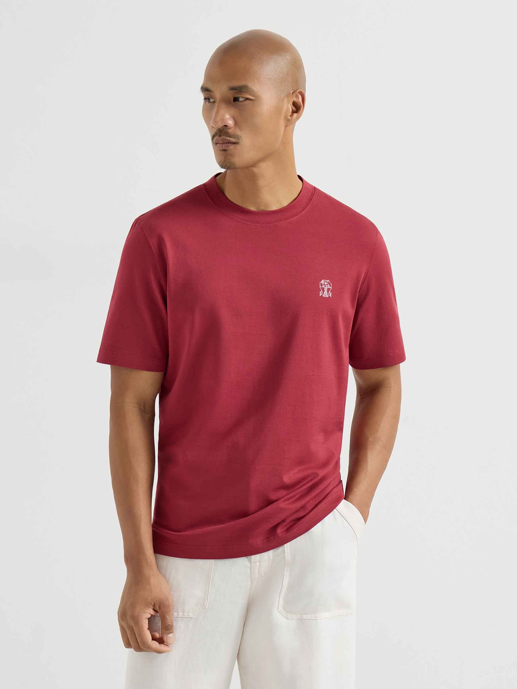 Brunello Cucinelli Hombre Barcelona Camiseta Manga Corta color Rojo sku 553-004662 04 - Foto 2