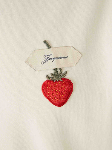 Jacquemus Hombre Barcelona Camiseta La Fraise color Crema sku 553-004665 01 - Foto 4