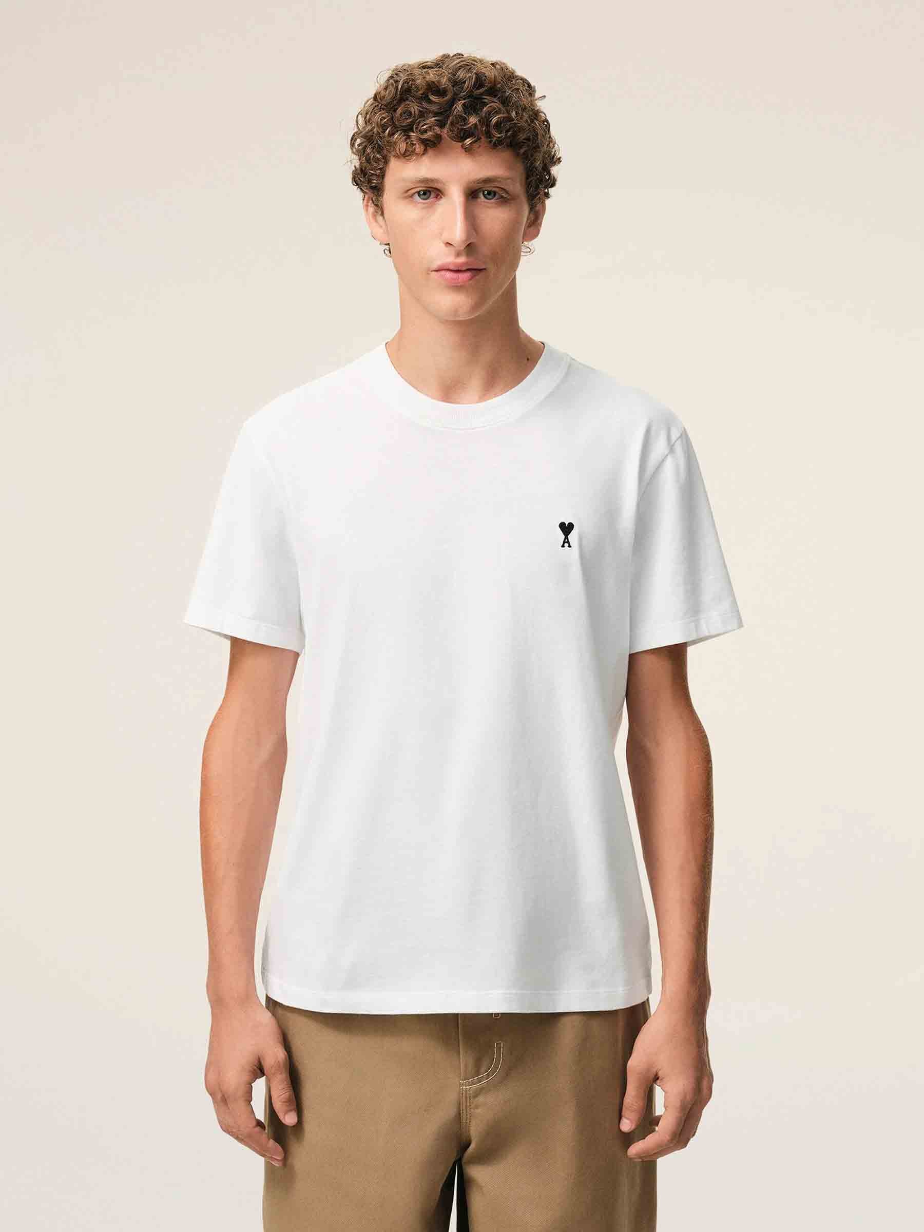 Ami Paris Hombre Barcelona Camiseta Logo Contraste color Blanco sku 553-004690 01 - Foto 2