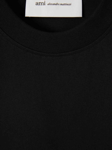 Ami Paris Hombre Barcelona Camiseta Cuello Redondo color Negro sku 553-004690 02 - Foto 3
